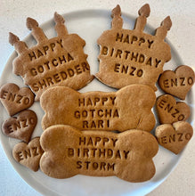 Load image into Gallery viewer, Love Enzo Custom Vegan Organic Dog Treats Gotcha Day Treats Birthday Treats